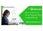 How to set up a new company file in QuickBooks? 