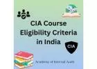 Get The Information About CIA Course Eligibility Criteria From AIA