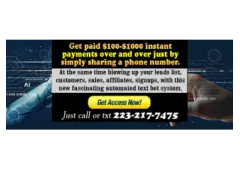 $100-$1000 instant payments sharing a number