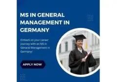 MS in General Management in Germany 